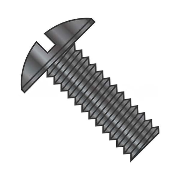 Usa Industrials 1/4"-20 x 1 in Slotted Truss Machine Screw, Black Oxide Steel BULK-SCRW-7996 - main